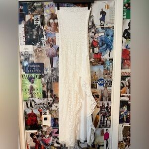 Tiger Mist White Lace Maxi Dress